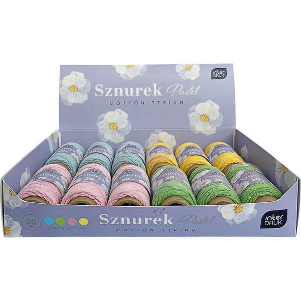 Sznurek na szpulce 20m Pastel Interdruk